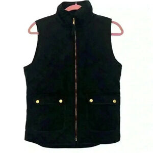 NWT Francesca’s Dark Navy Quilted Vest, Gold Hardware, Size Small